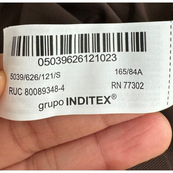 Zara Tulle Blogger's fav Halter Brown & Orange Maxi Dress sz S - Picture 10 of 11